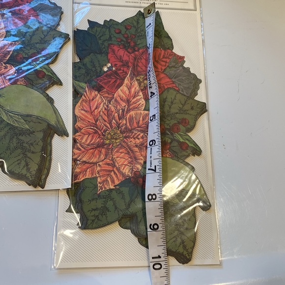 Hester & Cook "Poinsettia" Table Accents set of 2 packages "NWT - Picture 8 of 8